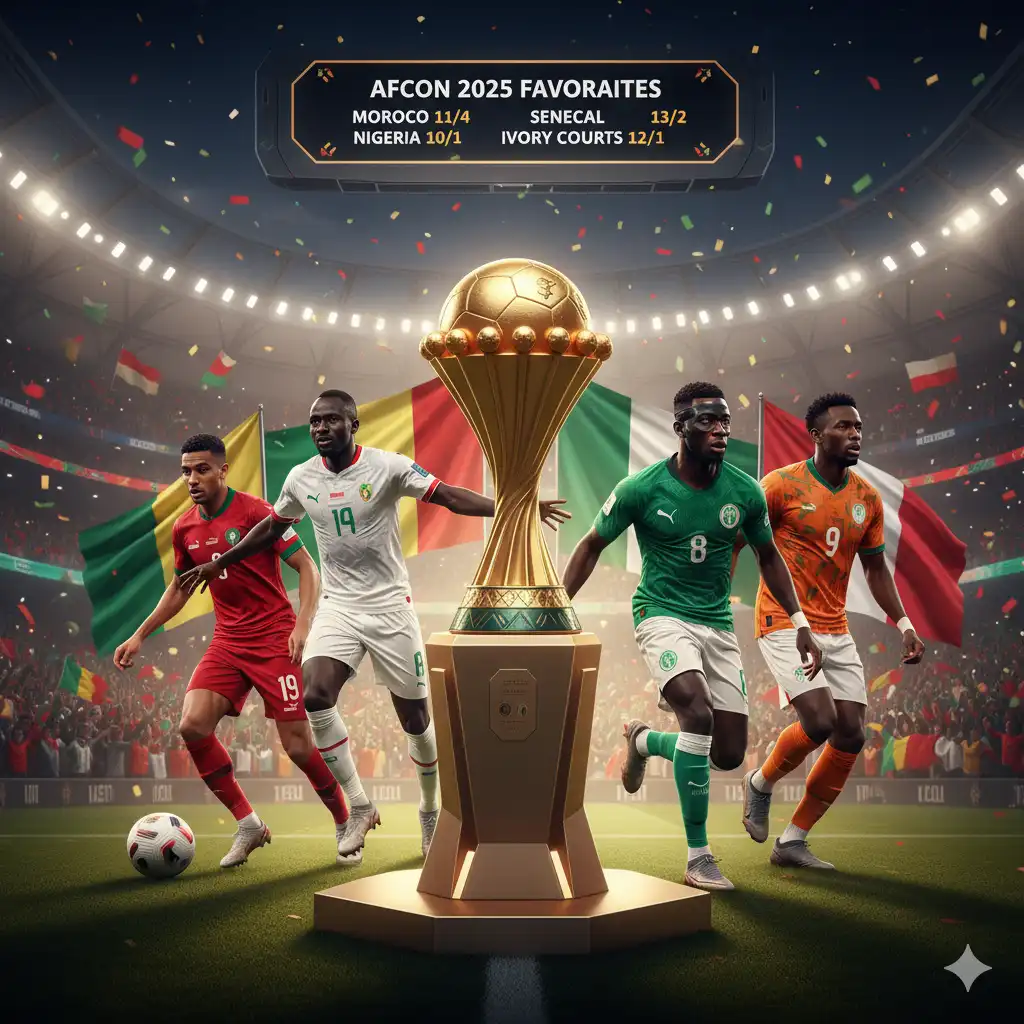 Afcon 2025 betting favorites odds.